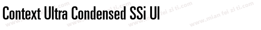 Context Ultra Condensed SSi Ultra C字体转换